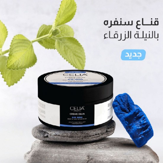 Celia Cosmetics Blue Indigo Body & Face Scrub Mask 500 Ml