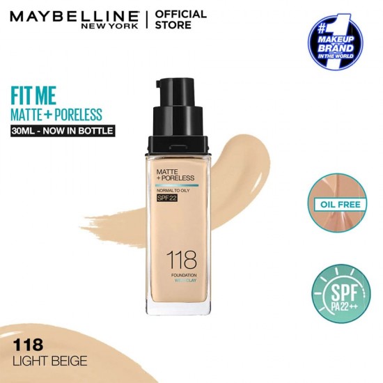 Maybelline Fit Me Liquid Foundation 118 - 30 Ml