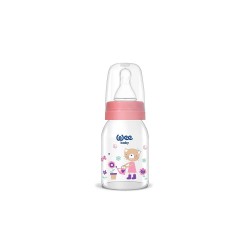 Wee Baby Glass Bottle - 125ml Classic C877, Pink