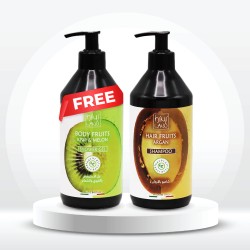 Hi Milano Argan Shampoo with Shower Gel Kiwi & Melon Free - 500+500 ml
