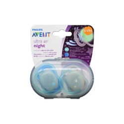 Philips Avent Ultra Air Nite Soother from 6 to 18 months - 2pieces