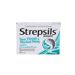 Strepsils Soothing Effective For Sore Throats With Mint-24 Tablets
