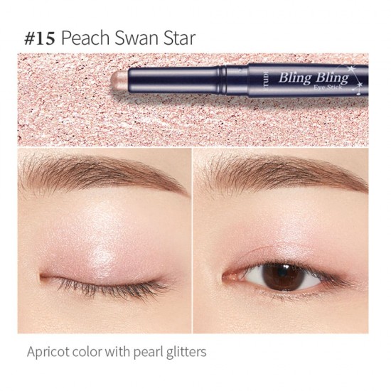 Etude Bling Bling Eye Stick 15 Peach Swan Star - 1.4 gm
