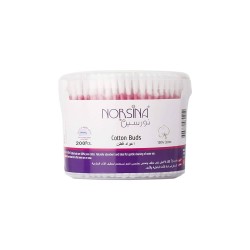 Norsina Cotton rounds round for ear cleaning - 200 sticks