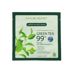 ناتشر ريبورت قناع مهدئ للوجه بالشاي الأخضر 99% - 30 مل