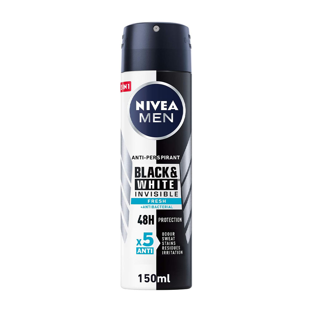 NIVEA Deodorant Spray Black & White Invisible Fresh 150 ml - مزيل عرق