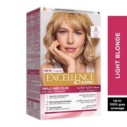 L'Oréal Paris Excellence Creme Coloration Triple Soin 8 Light Blonde
