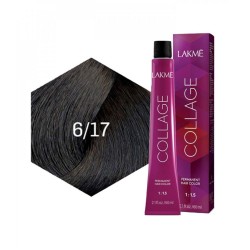 Lakme Collage Permanent Hair Dye for Unisex 6/17 Blue Ash Dark Blonde
