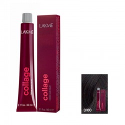 Lakme Collage Permanent Hair Dye for Unisex 3/00 Dark Brown