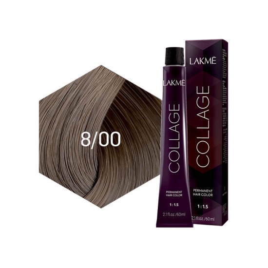 Lakme Collage Permanent Hair Dye for Unisex 8/00 Light Blonde