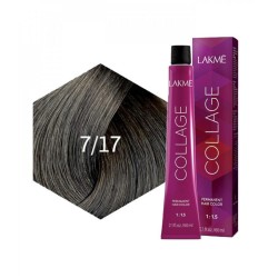 Lakme Collage Permanent Hair Dye for Unisex 7/17 Blue Ash Medium Blonde
