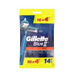 Gillette Blue 2 Plus Disposable Razor Blades for Men, 14 Pieces