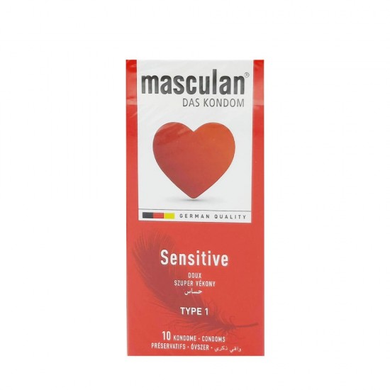Masculan Sensitive Condoms Type 1 - 10 Pieces