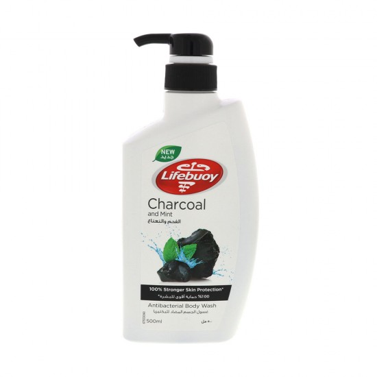 Lifebuoy Charcoal And Mint Antibacterial Body Wash 500 ml