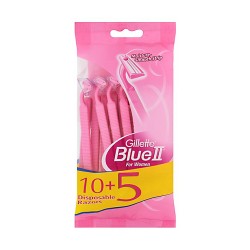 Gillette Blue II For Women 10+5 Disposable Razors