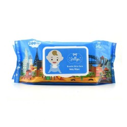 Jellys Gentle Skin Care Baby Wipes Blue 100 pcs