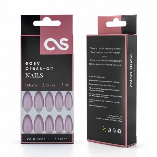Colors Studio Easy Press On Nails 28 Pcs 7 Sizes NO. CS-NT05