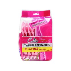 Colier Twin Blade Razors 10+6 Free For Women