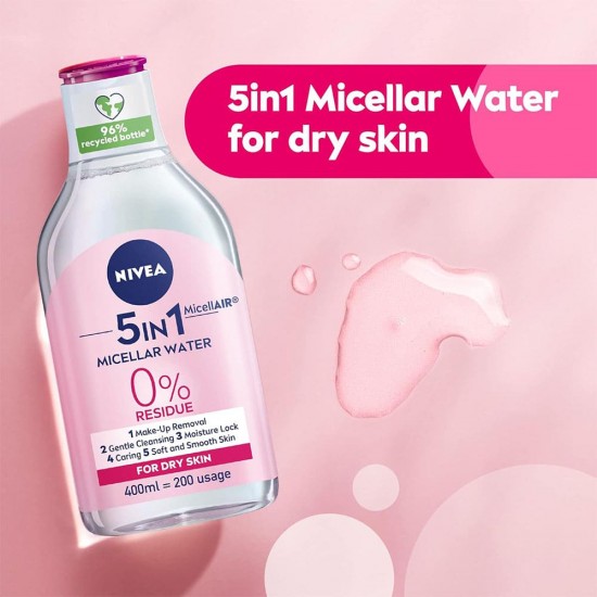 Nivea 5 In 1 Micellair Water Make Up Remover For Dry Skin 400 Ml