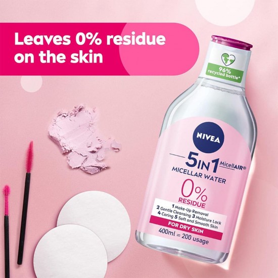 Nivea 5 In 1 Micellair Water Make Up Remover For Dry Skin 400 Ml