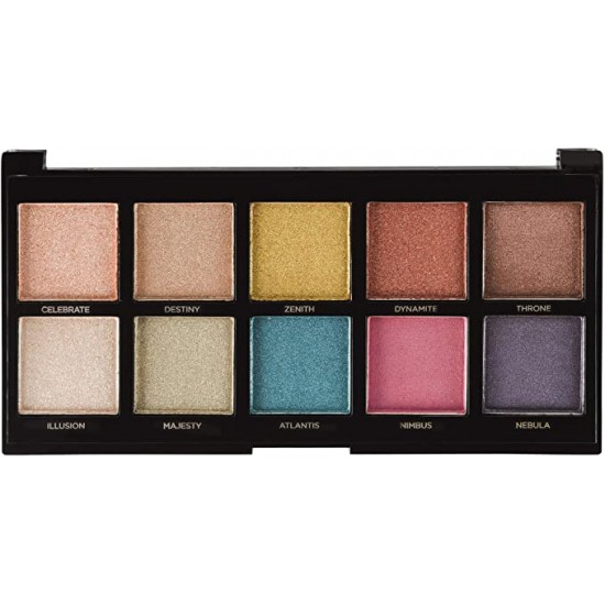 Profusion Cosmetics Shimmers 10 Shades Eyeshadow Palette