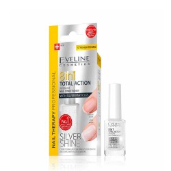 Eveline Total Action 8 in 1 Intensive Nail Therapy Conditioner with Silver Shine 12 ml