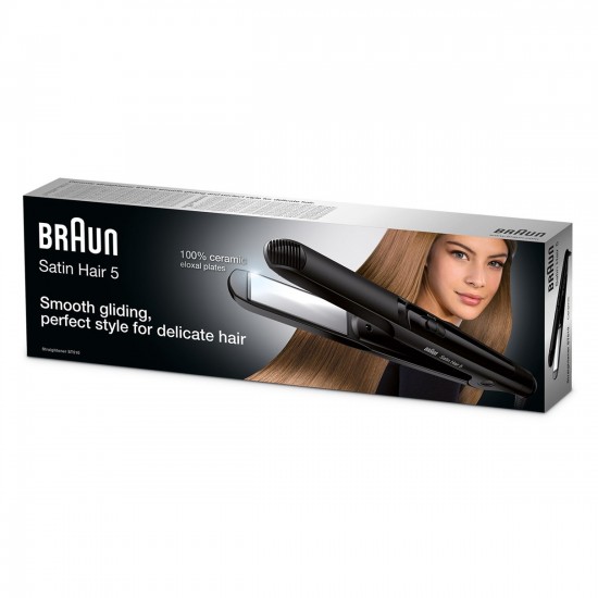 Braun Satin Hair 5 Hair Straightener, Black, ST510